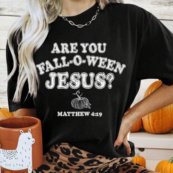 Funny Christian Halloween Fall T-Shirt - Picture 3 of 4